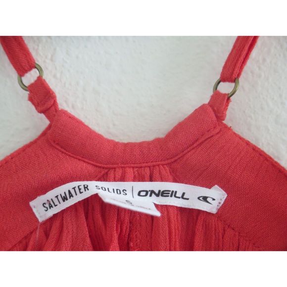 O'Neill SP0416026 Women's Sz S Red Saltwater Solids Tank Dress Swim Cover-Up $50 - Picture 7 of 7